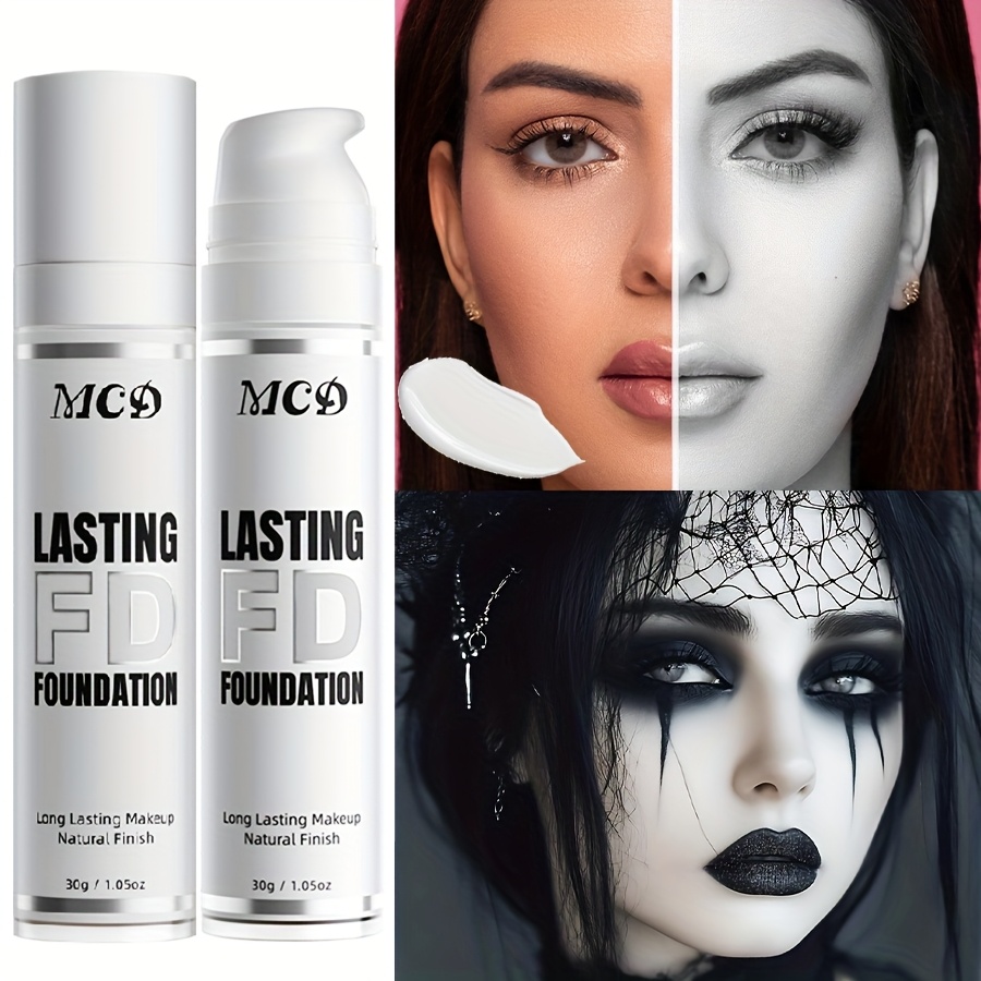 White Liquid Foundation For Women, Strong Coverage Liquid Foundation, Concealer Makeup, Facial Makeup, Waterproof Liquid Foundation, Foundation Makeup, Suitable For Types, Long-lasting