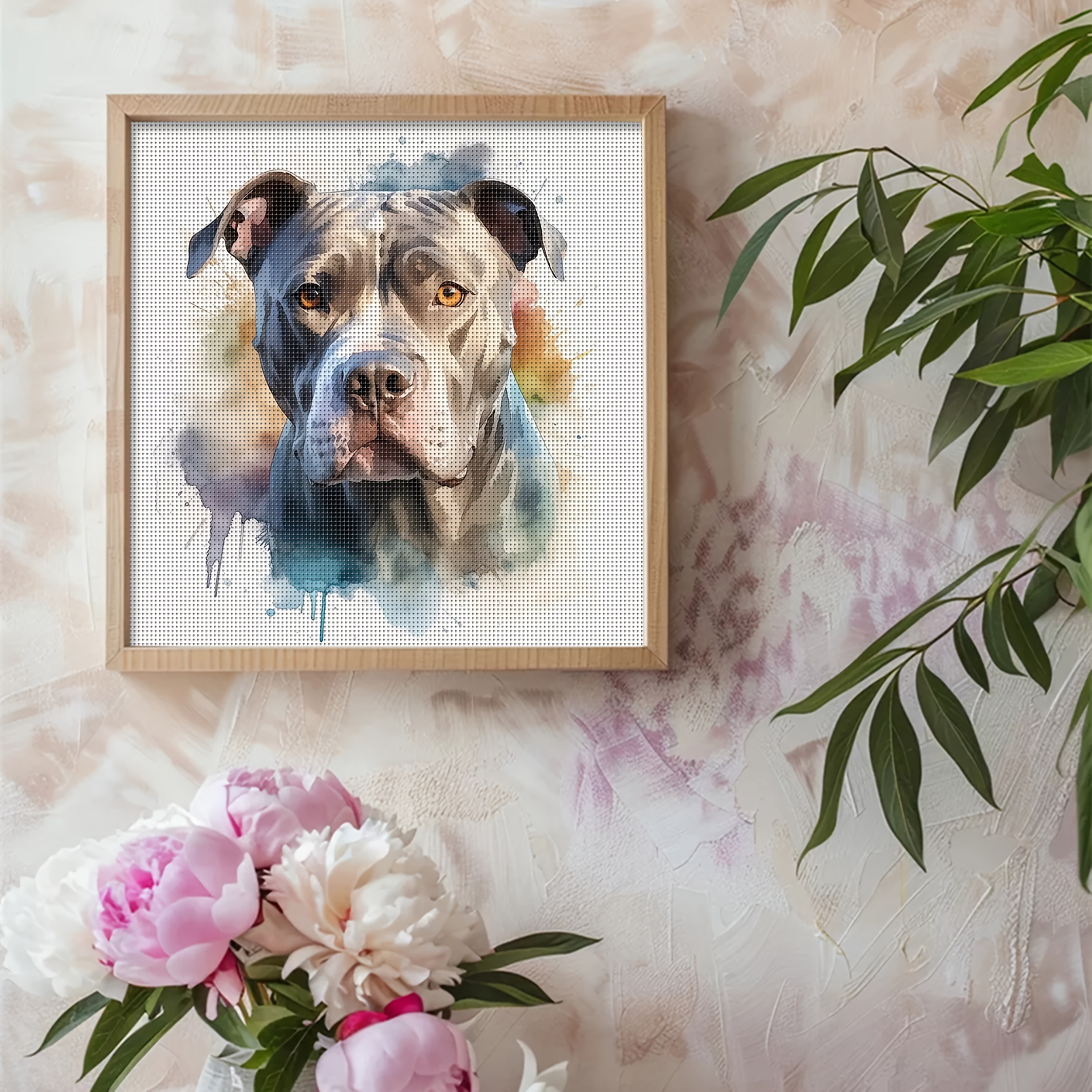 TEMU 1 Set Creative Dog-themed - Painting Kit, Unique Embroidery Needle And Thread Supplies, 11ct - Painting Decor Craft, Handmade Enthusiasts'