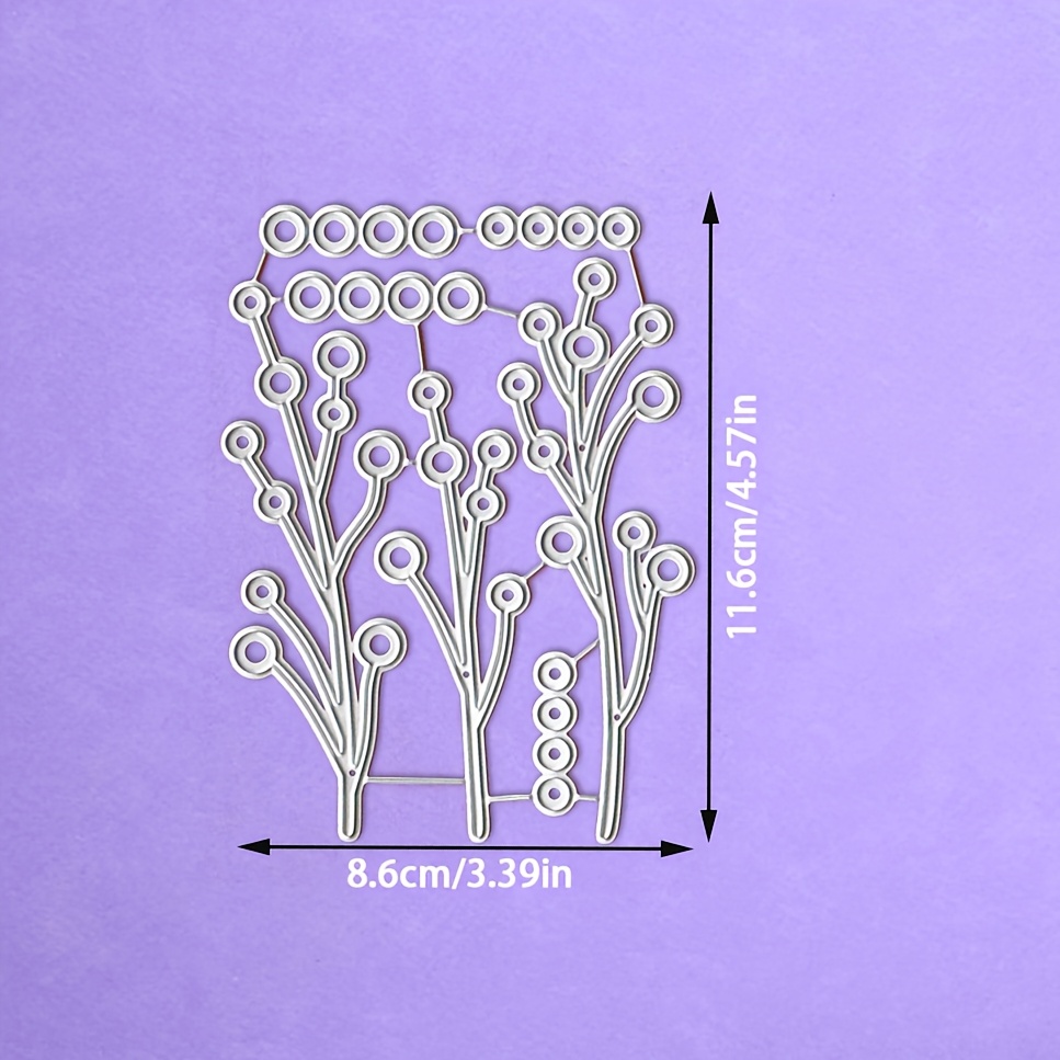 TEMU Berry Metal Cutting Dies, Diy Scrapbooking Decoration Embossing Die Cuts, Greeting Card Making Stencil, Suitable For Album Card Making, Handmade