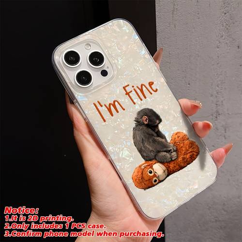 item picture phone case sad monkey meme 2d printed phone cases suitable for iphone 18 17 16 15 14 13 12 11 pro colorful shell pattern tpu back cover