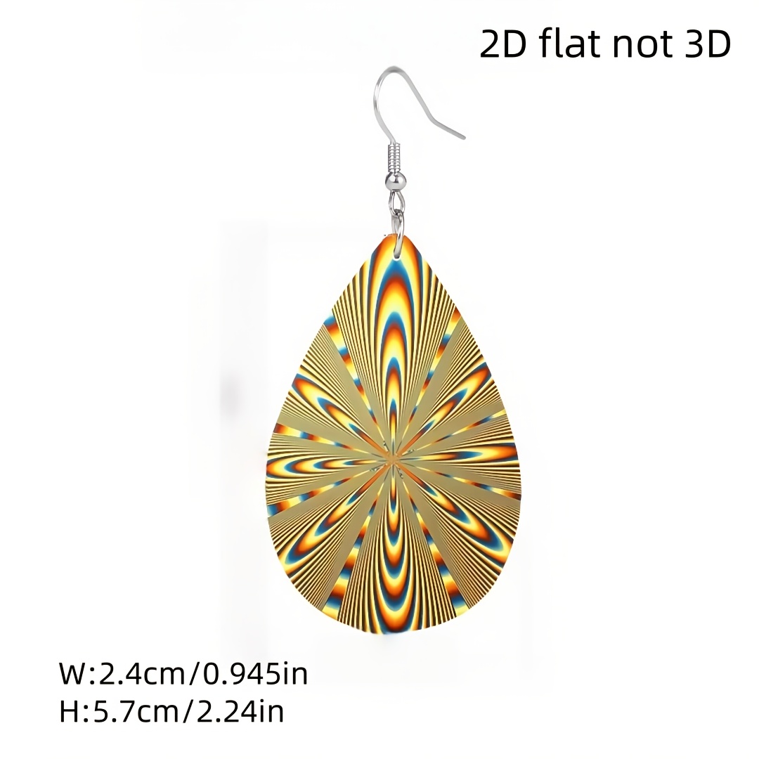 Bohemian Ocean-Style Teardrop Dangle Earrings for Women