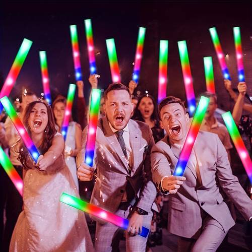 32 56pcs 3 of flashing led light sticks flashing in the dark party supplies lighting for parties weddings birthdays concerts christmas halloween camping led glow sticks