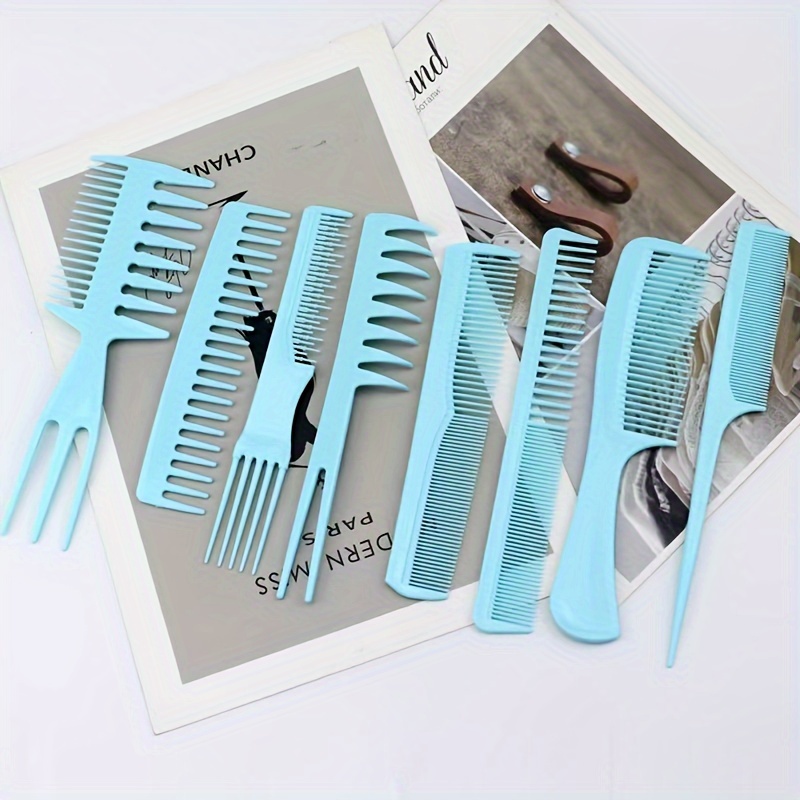 

8pcs Multifunctional Hair Styling Comb Set, Anti-static Hair Brush For Barber Salon And Home Use