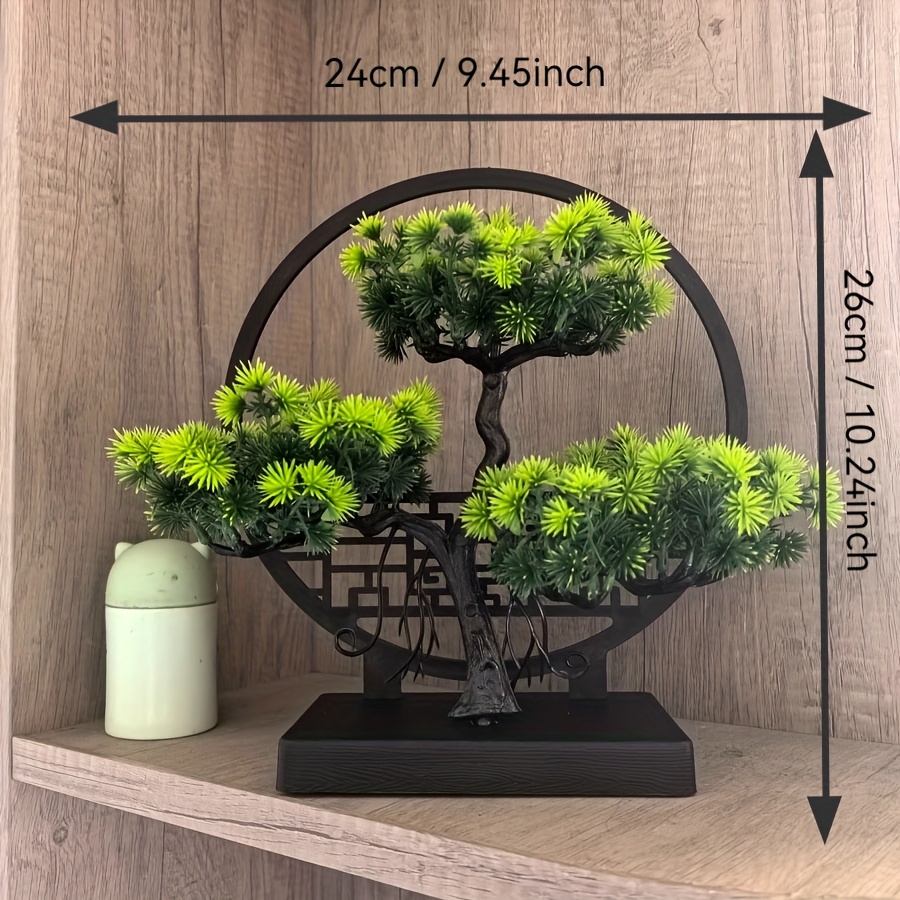 1 simulated pine bonsai screen base plants - Temu