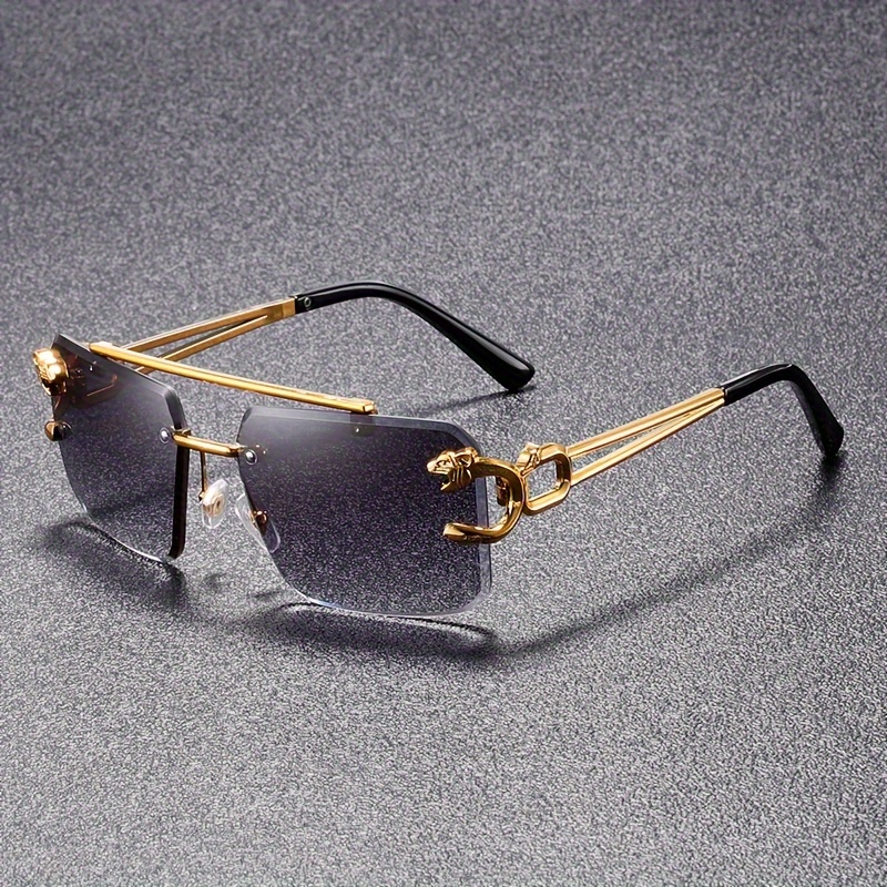 1   vintage rimless glasses 1   pairs vintage rimless glasses anti reflective pc lens lightweight climbing sports shades elegant frameless design with screw reinforcement with anti fog cloth included for party decorative photography props earth day mardi gras football events Product details 4