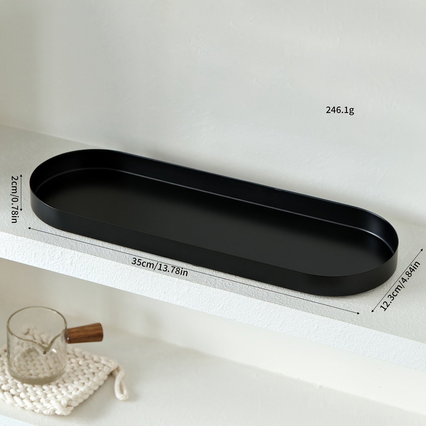 E-shop Toilettenablage im nordischen Stil, Badezimmer-Tischplatte, Aromatherapie-Tablett, Veranda-Aufbewahrungstablett, Badezimmer-Lotionflasche,