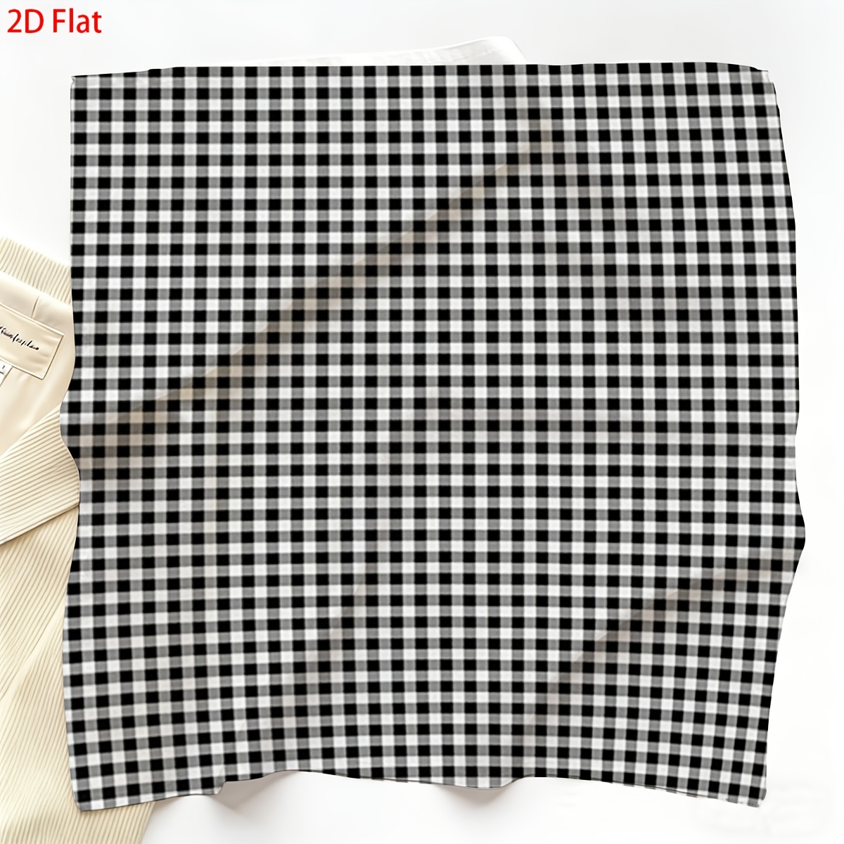 TEMU Bufanda 2D, 1 Pieza para Mujer en Cuadros y - Chal Cuadrado Ideal para Fiestas Temáticas, Uso Diario, Reutilizable y Lavable a Máquina, para