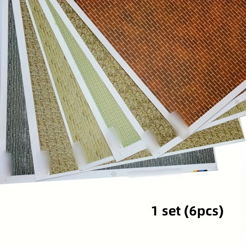 6 Items: Architectural Model Materials, Gravel Pavement, Sand Table Scene, Outdoor Stickers, , Realistic Stickers.