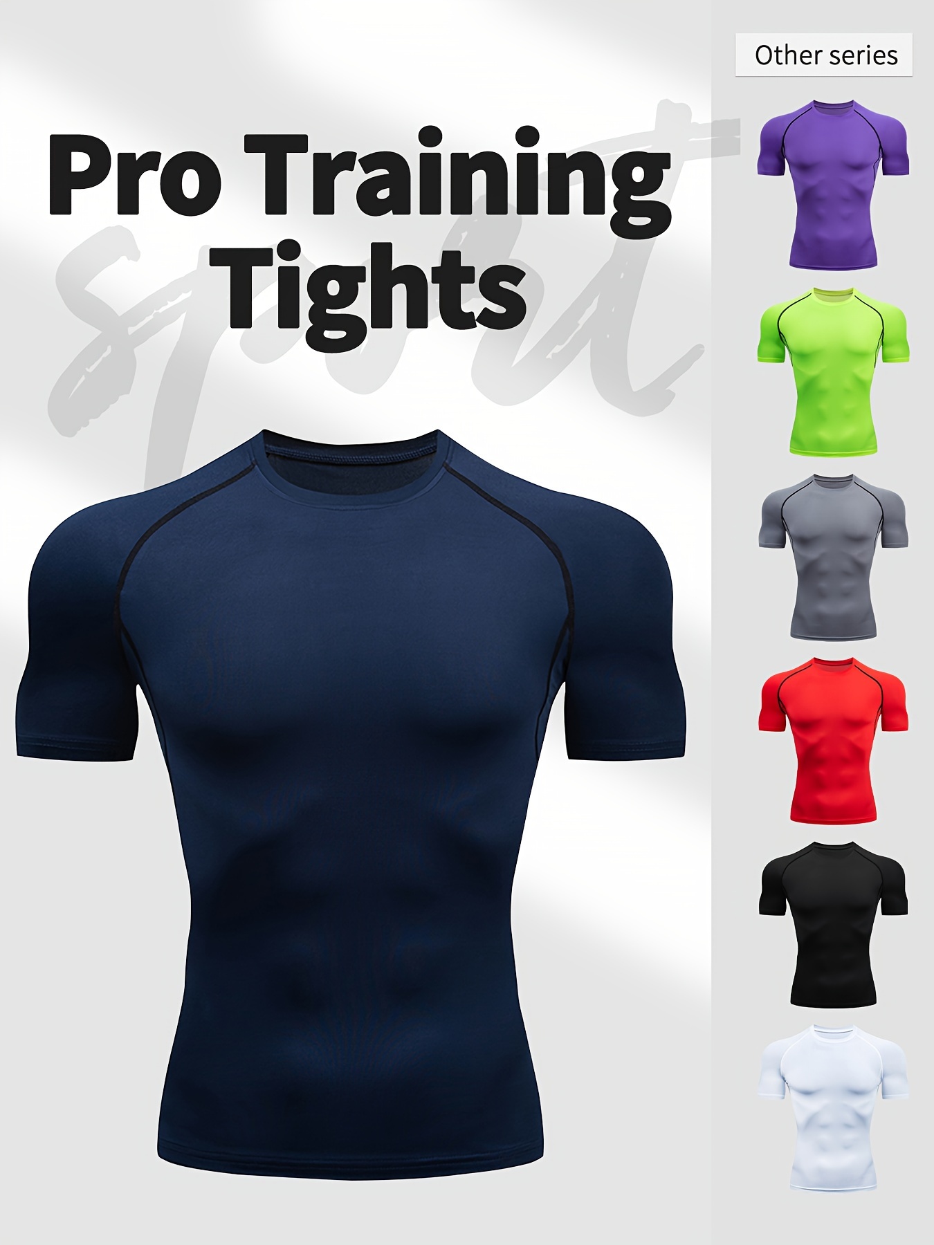 Men's Stylish Solid Compression Shirt Active Breathable High - Temu