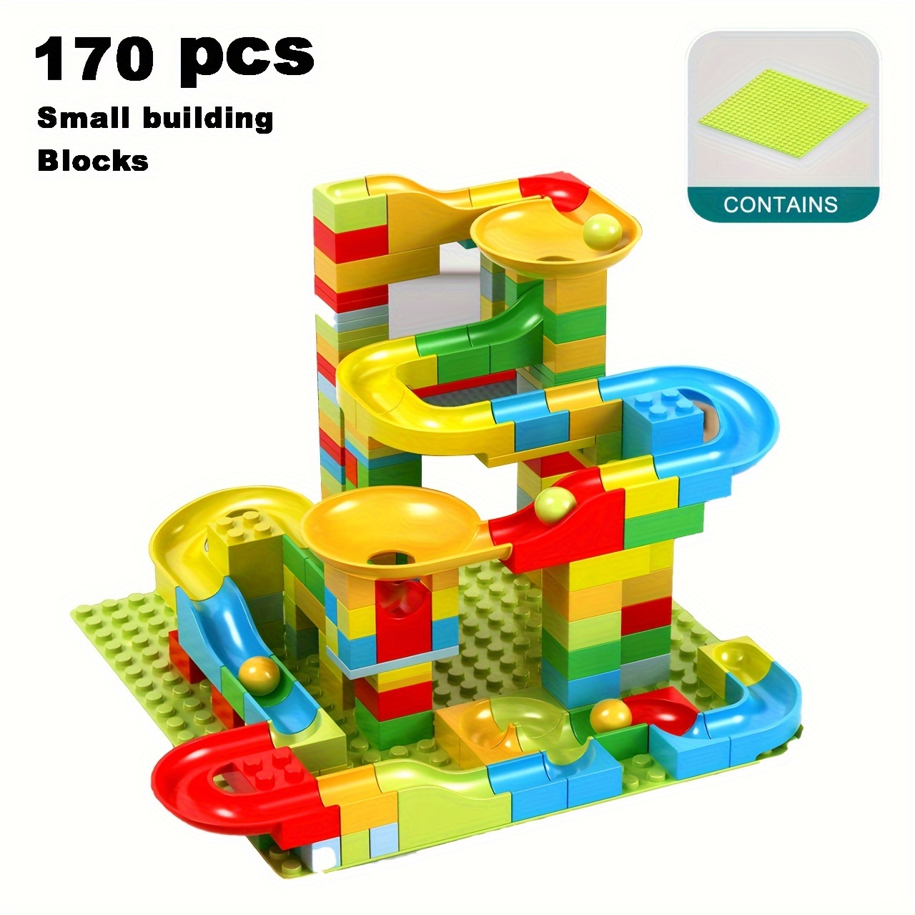 

170pcs Small Building Blocks, Children's Assembled Model, Boys And Girls Boys Intelligence Educational Toys With Base Plate, 3 Years Old +