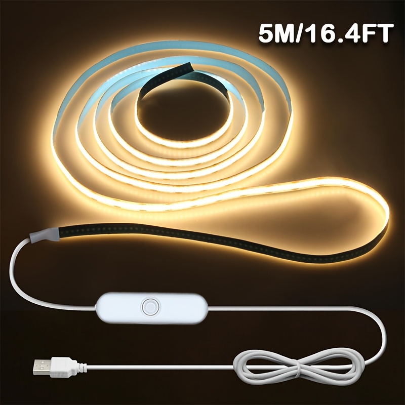 5v Usb-powered Led Light Strip | No Batteries Needed, Ideal For Home, Tv, Mirror, Room Decoration, Tv Backlight, Modern And Durable Lighting, Suitable For Birthday Celebrations