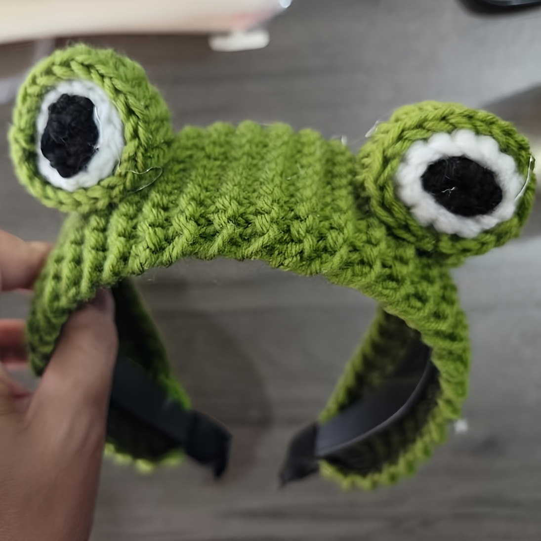 Fun Headband, Green Needle Knitting, 3d Big- , , Suitable For Amusement Park Play, Anime
