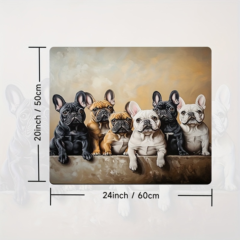 TEMU 1pc, Housse anti-poussière pour machine à laver, Tapis de séchage pour vaisselle, Napperons Bulldog Français pour la décoration de et de ,