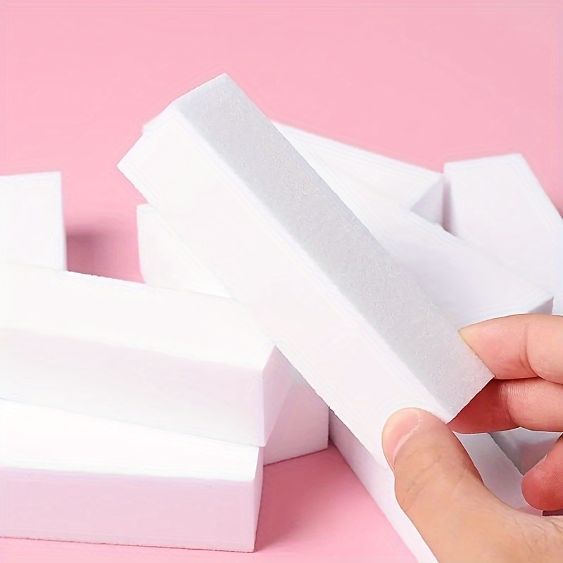 10pcs White High Foaming Polishing File Nail Art Tool Nail Polishing File