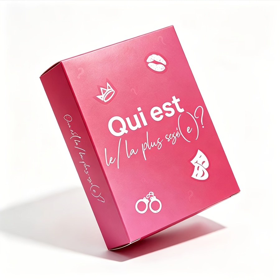 TEMU French Style Fun Question And Answer Tabletop Game Cards, French Fun Truth Or Dare Paper Cards. Interactive Atmosphere Props Cards. Couple Date