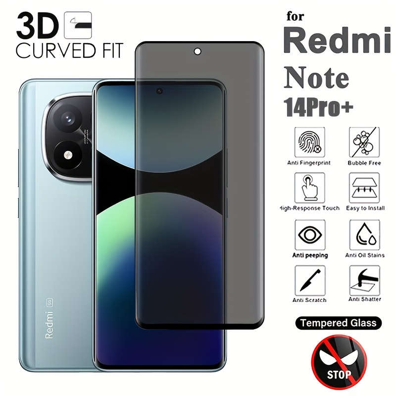 E-shop -Spionage-Sicherheitsglas-Handydisplay-Schutzfolie für Redmi Note 14/Redmi Note 14 Pro/Redmi Note 14 Pro+