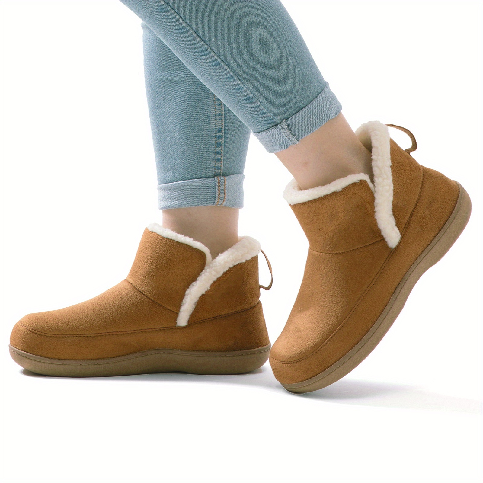   womens ankle boot slippers lined with       for indoor and outdoor use holiday gift shoes women shoes Product details 1