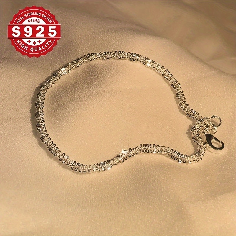 925 sterling silver gypsophila   chain necklace 18 30 adjustable clavicle chain for women and men stackable jewelry for wedding engagement 2mm couple niche details 2