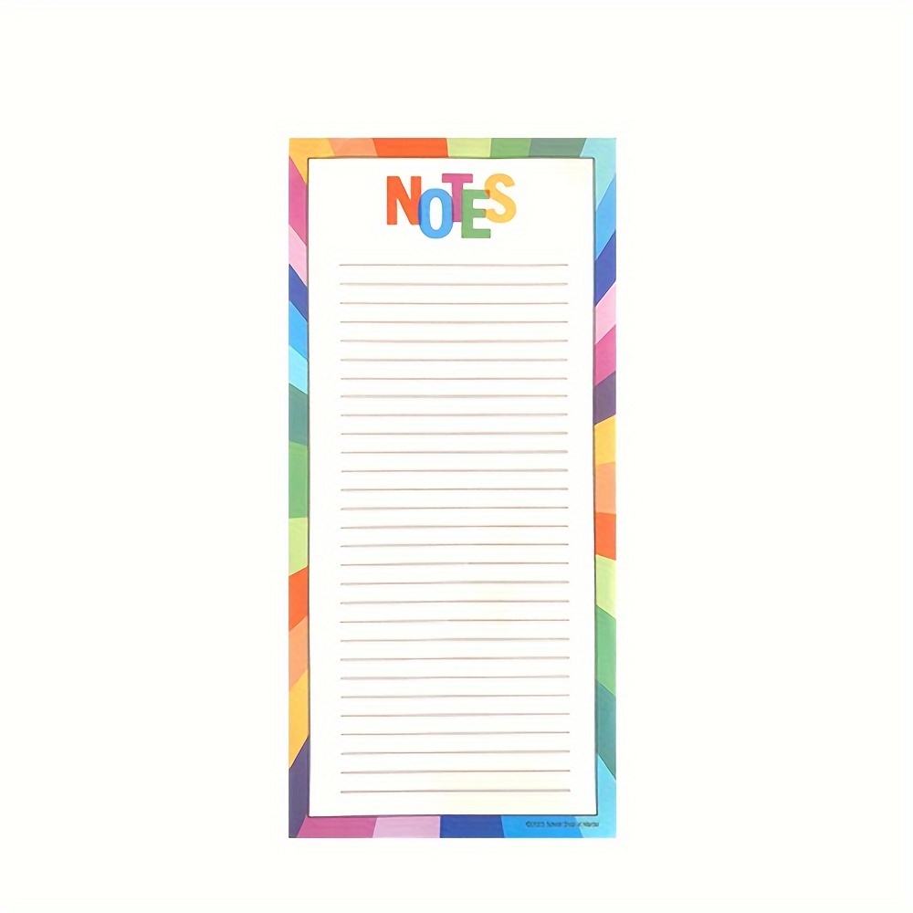 Colorful Magnetic Notepads: Grocery List Magnets For Fridge Organization - Paper Covered