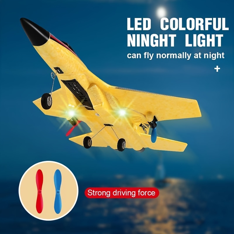 Su-Style Foam Remote Control Airplane: Fixed-wing Glider, SU-27 Cool Fighter Toy Model, HW-33 Is An Excellent Choice For Parent-child Interaction. With Dual-channel Design.