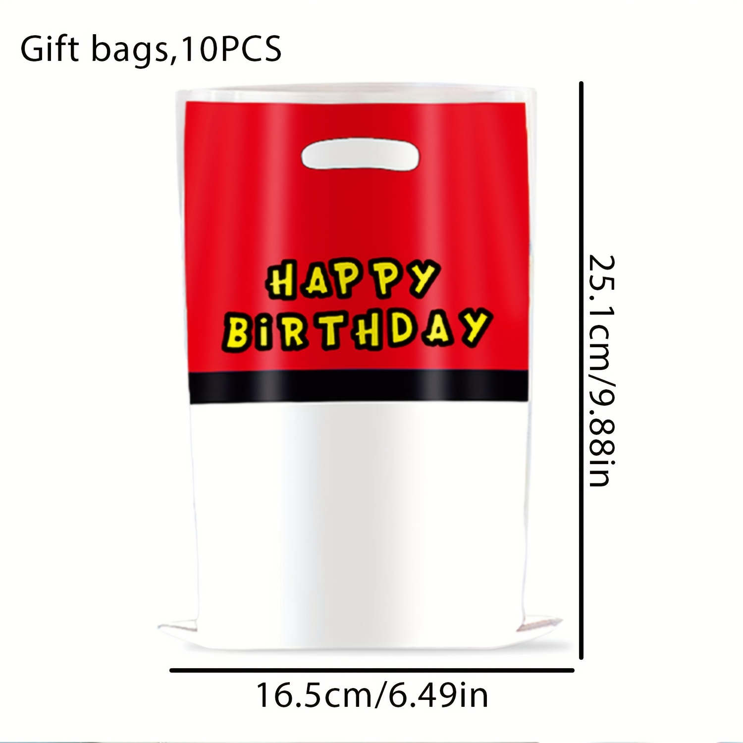 Red Happy Birthday Themed Gift Bag, Birthday Party Gift Bag, Handbag Candy Bag, Suitable For Birthday Party Decoration.