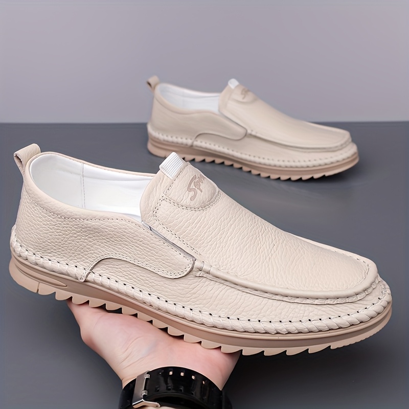 Men'S Summer Business Casual Shoes with Soft Soles, Soft Oxford Shoes, Comfortable Slip-On Walking Shoes for Outdoor Use.