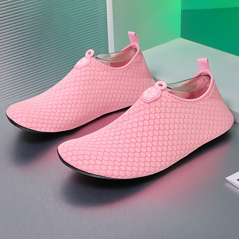 TEMU Calzado acuático de secado rápido para mujer superior de tela a rayas transpirable, zapatillas de deporte para cuerda de saltar para fitness
