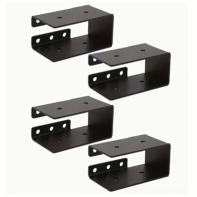 TEMU 4pcs Invisible Support Brackets, Hidden Flanges, Universal Fit 2x4 Inch Beams, Durable For Outdoor Use, Suitable For Wooden Swings, Handrails,
