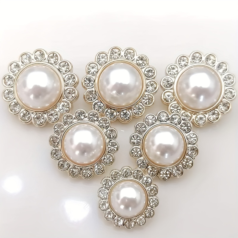 

10pcs Elegant Pearl & Buttons, Sizes (18/21/25mm) - Dual-sided Plastic Buttons For Coats, Windbreakers, Blazers & Cardigans