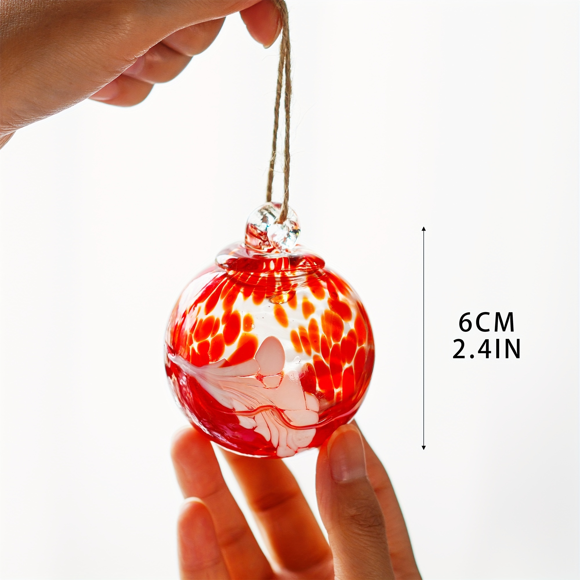 6pcs Exquisite Hand-Blown Glass Ornaments Balls - Suspended Friendship Gazing Balls for Home Window and Outdoor Garden Patio Christmas Decorations_voghion.com