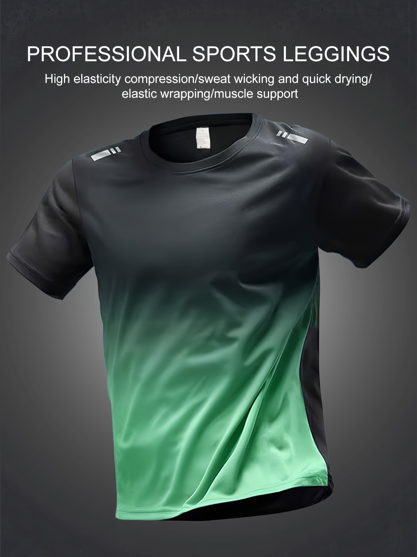 Men's Breathable Mesh Gradient T-Shirt - Loose Fit, Short Sleeve, Round Neck | Sporty & Casual Summer Tee