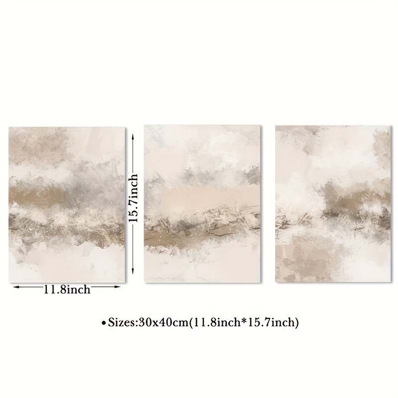 2d Flat, 2d Flat, 3pcs Neutral Abstract Art Prints Poster Modern Minimalist Nordic Canvas Painting Wall Picture Interior Room Home Decor