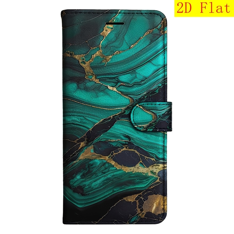 TEMU Phone Case: 2d Flat Marble Magnetic Flip Wallet Case With D Holder Stand For Iphone 5/6/6s/7/8/x/xs/xr/se2 2020/se3 2022/11/12/13/ Pro Max