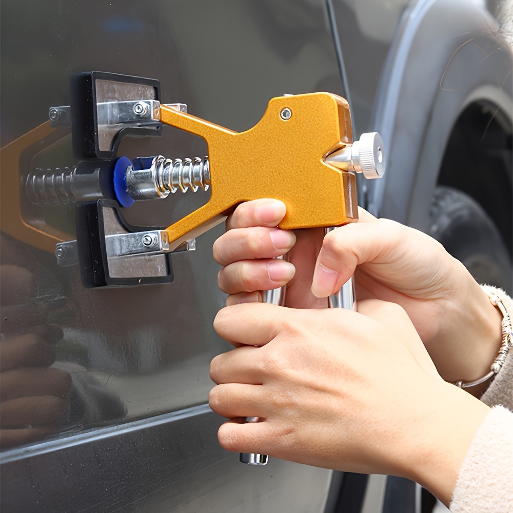 

Golden Lifter Car Dent Removal Kit - Adjustable Width Body Dent Repair Tool With Puller Tabs, Mats, And Optional Accessories For Repair