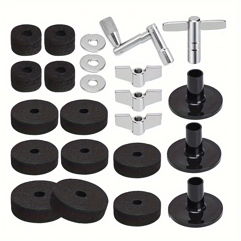 

23pcs Drum Kit With Non-slip Felt Pads - Alloy Hardware, Manual - Complete Drum Accessory Set