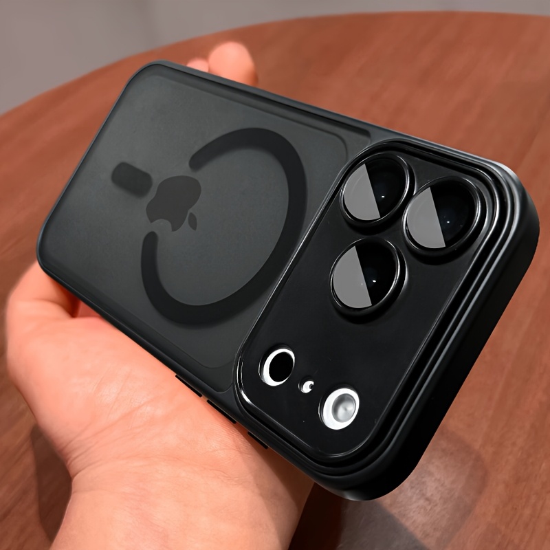 Phone Case - Luxury Magnetic Wireless Charge Phone Case Suitable for Iphone 17 Pro Max Air 16 15 14 13 12 11 Pro Max Plus Matte Translucent Hard Back Armor Shockproof Camera Lens Protection Cover