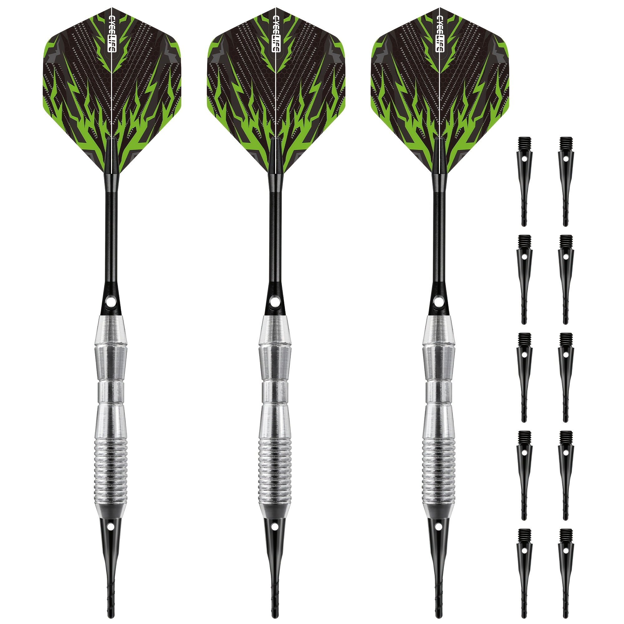 Caregames 18g Safety Darts - 3 Darts + 10 Tips