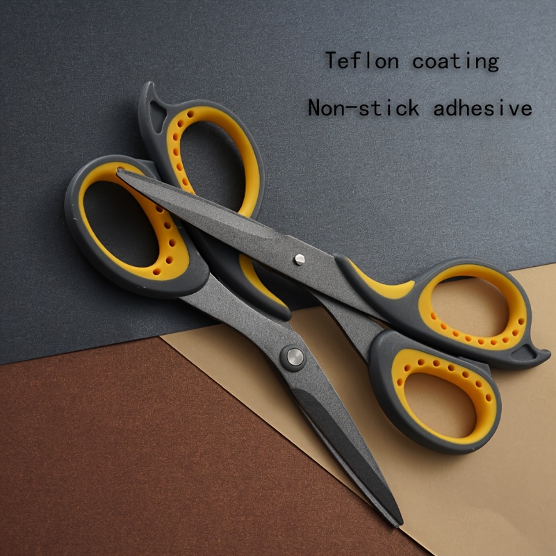 

Professional Teflon-coated Metal Scissors - , Sharp Blades For Adhesive Tape & Crafts, Rust-proof, Office And Kitchen Tool