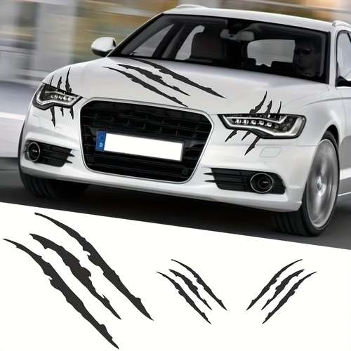 Autocollants Voiture Tuning 2 En 1 - 2 Rouleaux De Bandes (2 Mm Et 5 Mm) + 2 Décalcomanies - Vinyle Haute Qualité, Blanc - Pour Décoration Extérieure Voiture, SUV, Quad