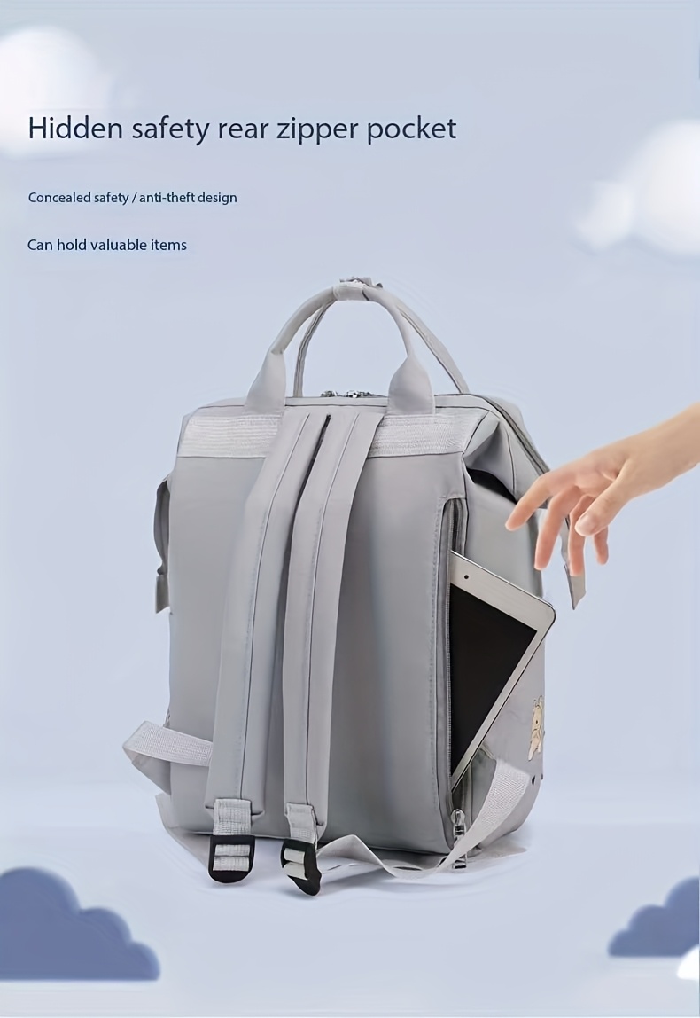 Mochila Multiusos para Viajes, Bolso de Pañales y Cambiador para Mujeres Embarazadas, Compatible con Cochecitos