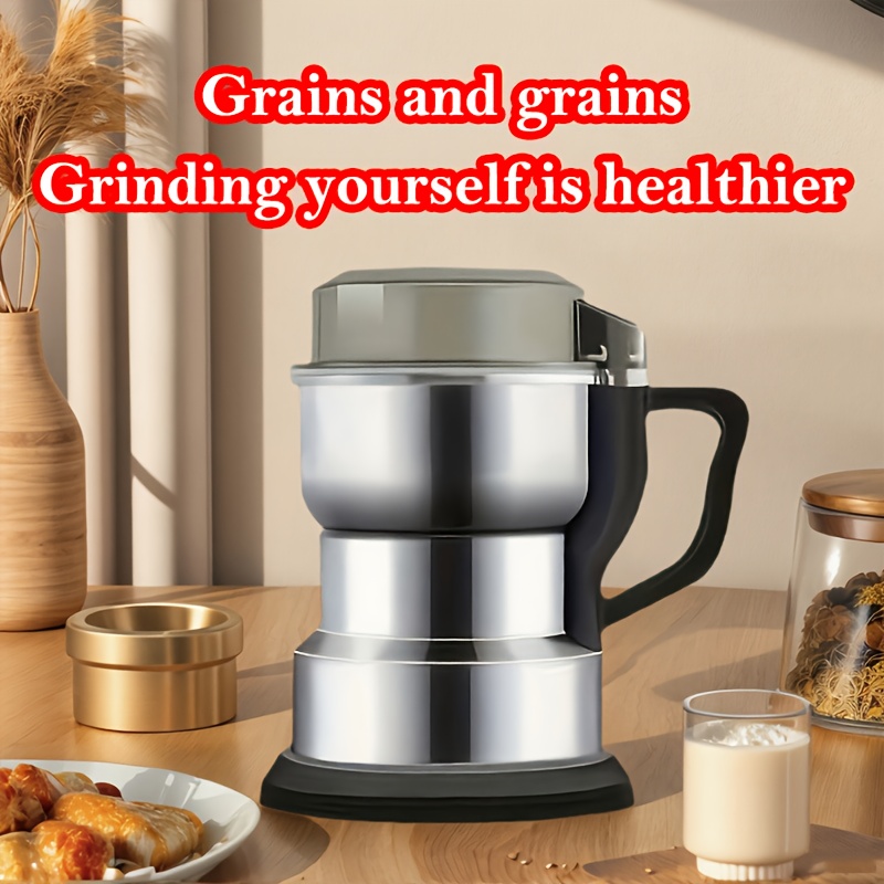 A Multifunctional Electric Grinder, Suitable for Grinding Grains And Spices, Equipped with a US Plug, Ideal for Home Kitchen Use (Not for Wet Grinding)