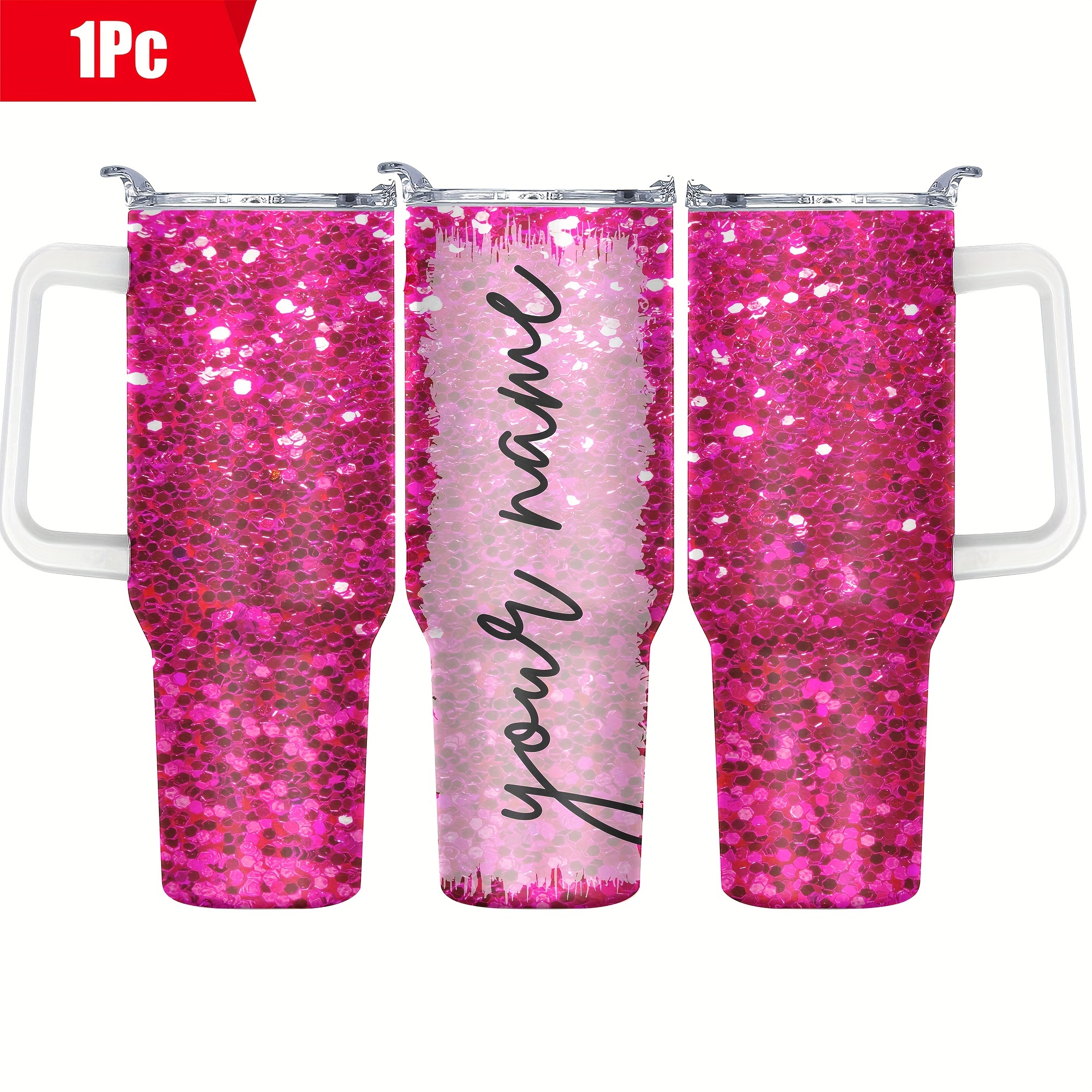 TEMU Custom Tumbler Lid - Personalized 20oz/40oz Stainless Steel , Insulated Seasons, For & Valentine's Gift