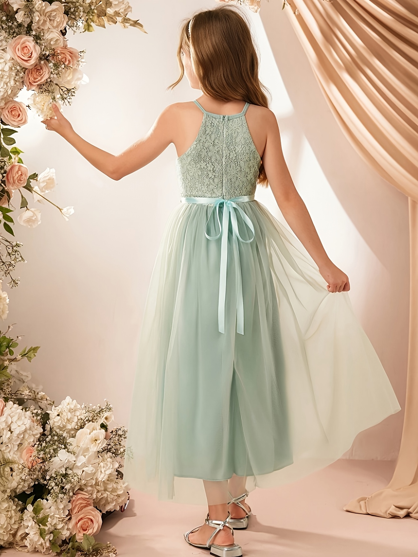 green summer bridesmaid dresses Strapless Emerald Green Bridesmaid Dress with Side Slit Flowing Chiffon  Sleeveless Summer Bridesmaid Dresses main image 1
