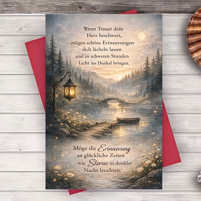 1 Envelope And 1 Greeting Card Sympathy Card For Loss And Remembrance For And
