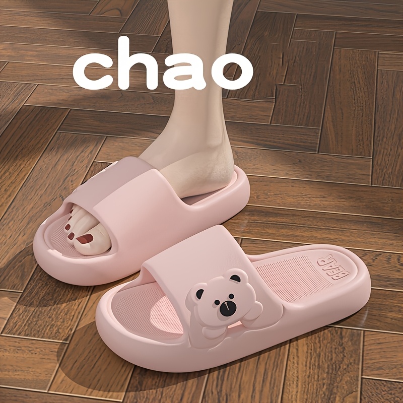 TEMU Sandales d'été pour femmes, nouvelles, faciles, décontractées, couleur unie, pour intérieur, maison, dortoir, salle de bain, douche, toutes
