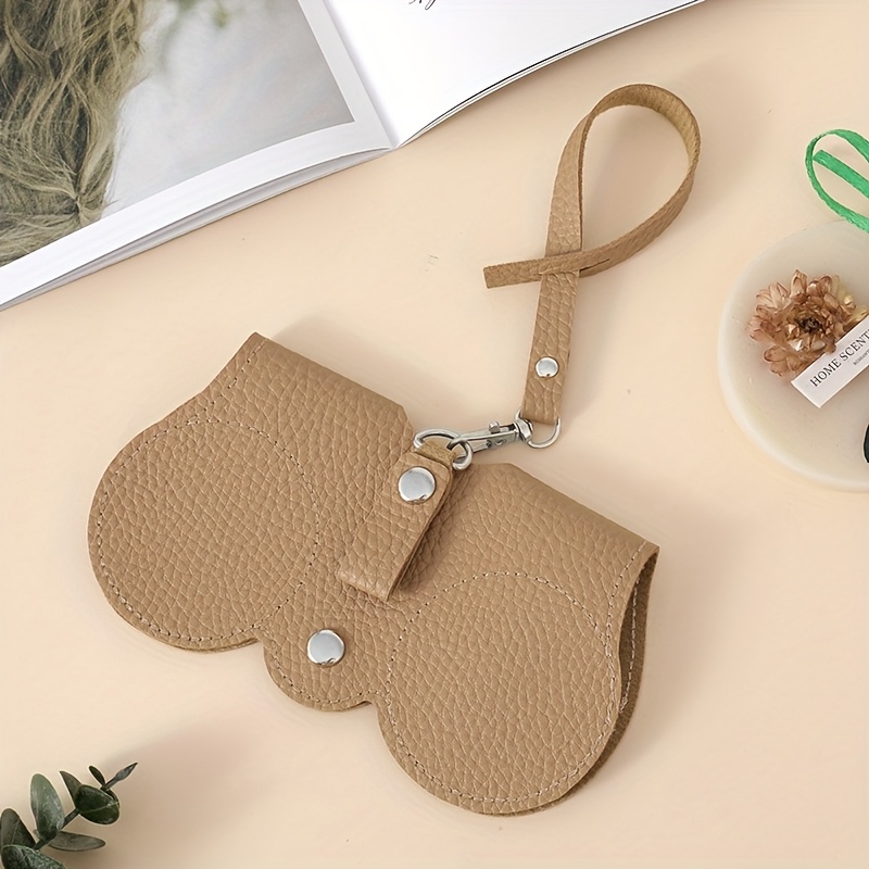 New Pu Glasses Bag Portable Glasses Case Fashionable Glasses Protector Cute Glasses Clip Women's Easy Glasses Bag