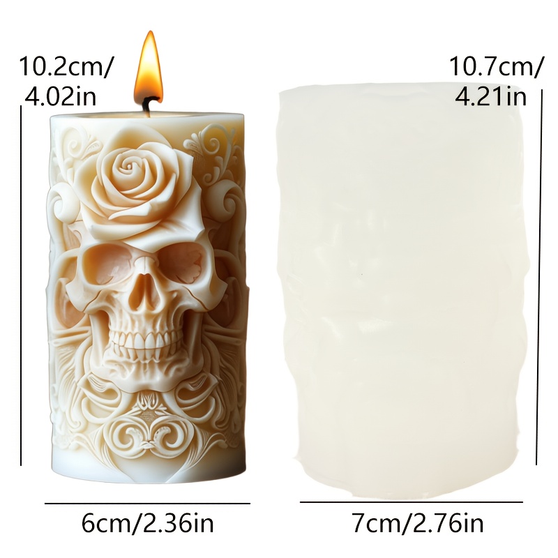 TEMU Candle Mold 3d Rose Aromatherapy Candle Silicone Mold Rose Aromatherapy Candle Resin Gypsum Clay Concrete Handicraft Silicone Mold Home Decoration Festival Gift