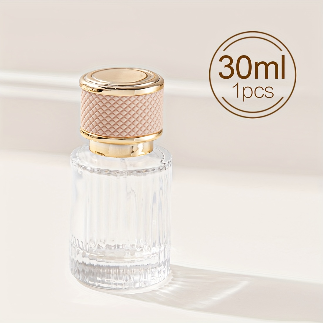 TEMU A Single Unit, 30m Luxury Refillable Perfume Spray Bottle, Made Of Transparent Glass With A , Perfect Gift For Women, Designed To Prevent
