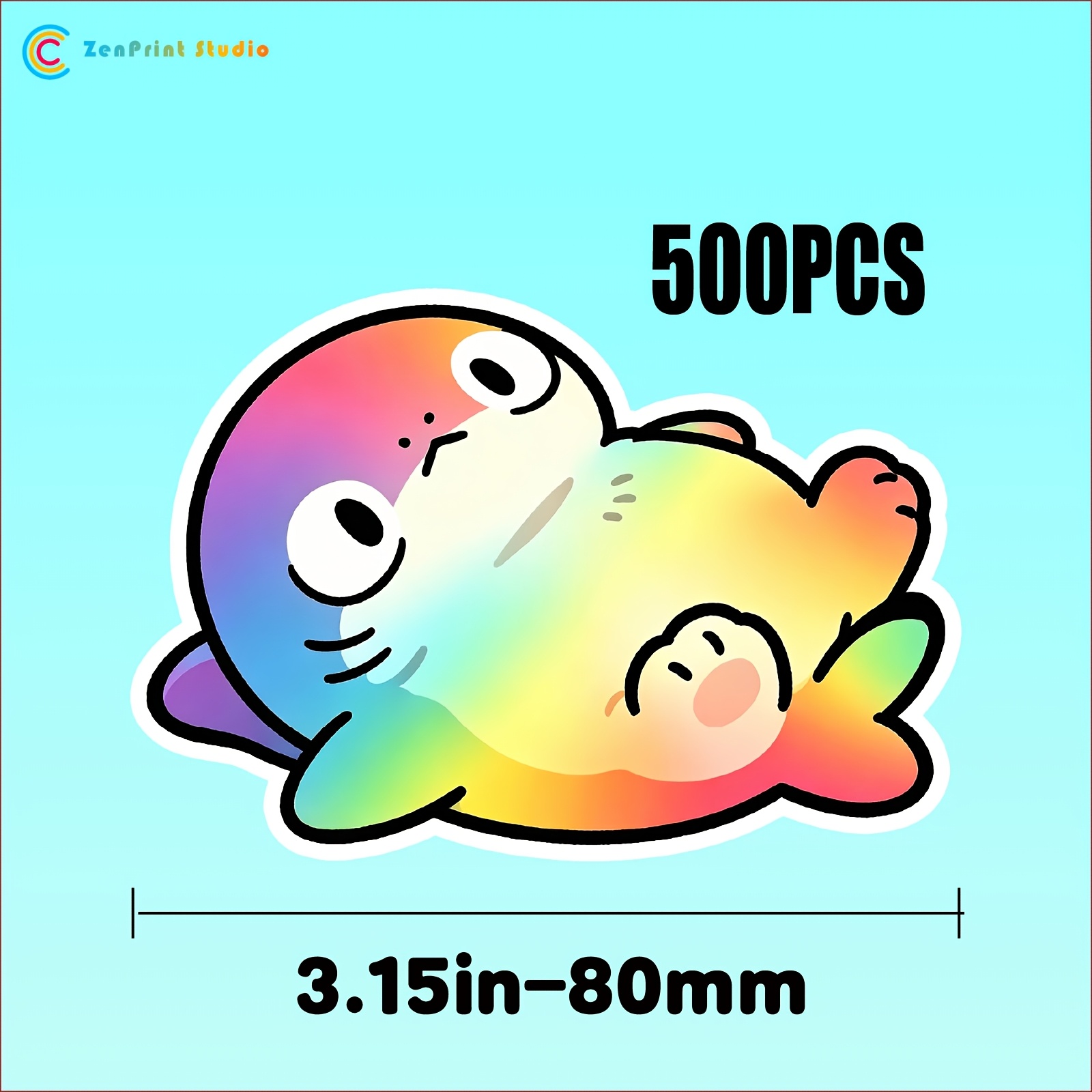 TEMU Custom Irregular Self-adhesive Stickers, 500/1000 Sheets, Glossy Finish With Scratch-resistant Thick Lamination, Custom Logo//irregular-shaped