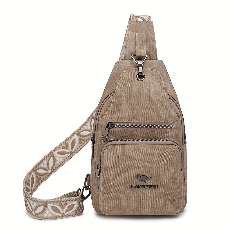 Image of Vintage Women's Chest Bag, Retro Women's Shoulder Crossbody Bag, Exquisite Crossbody Bag, New Autumn And Winter Single Shoulder Bag, Durable Pu Material Travel Bag.